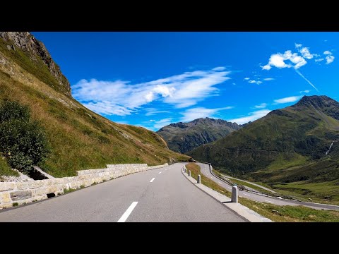 Driving the Oberalp Pass, Switzerland