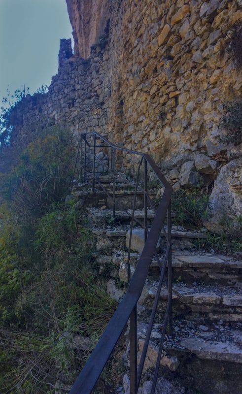 Steps to the Ancient Philosophou Monastery