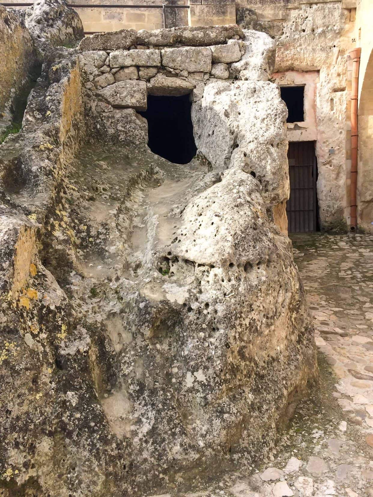 a cave home in Matera