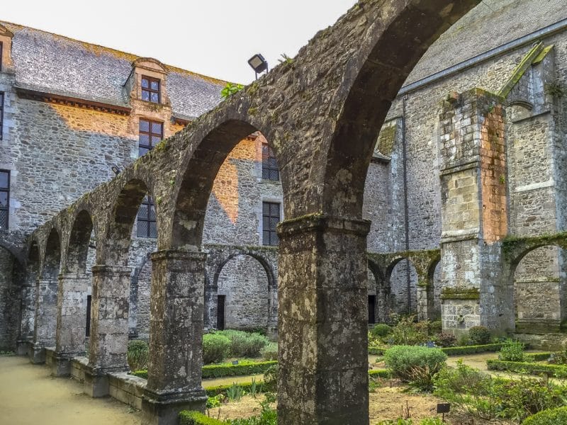 Internal gardens of Abbey Saint Magloire de Lehon