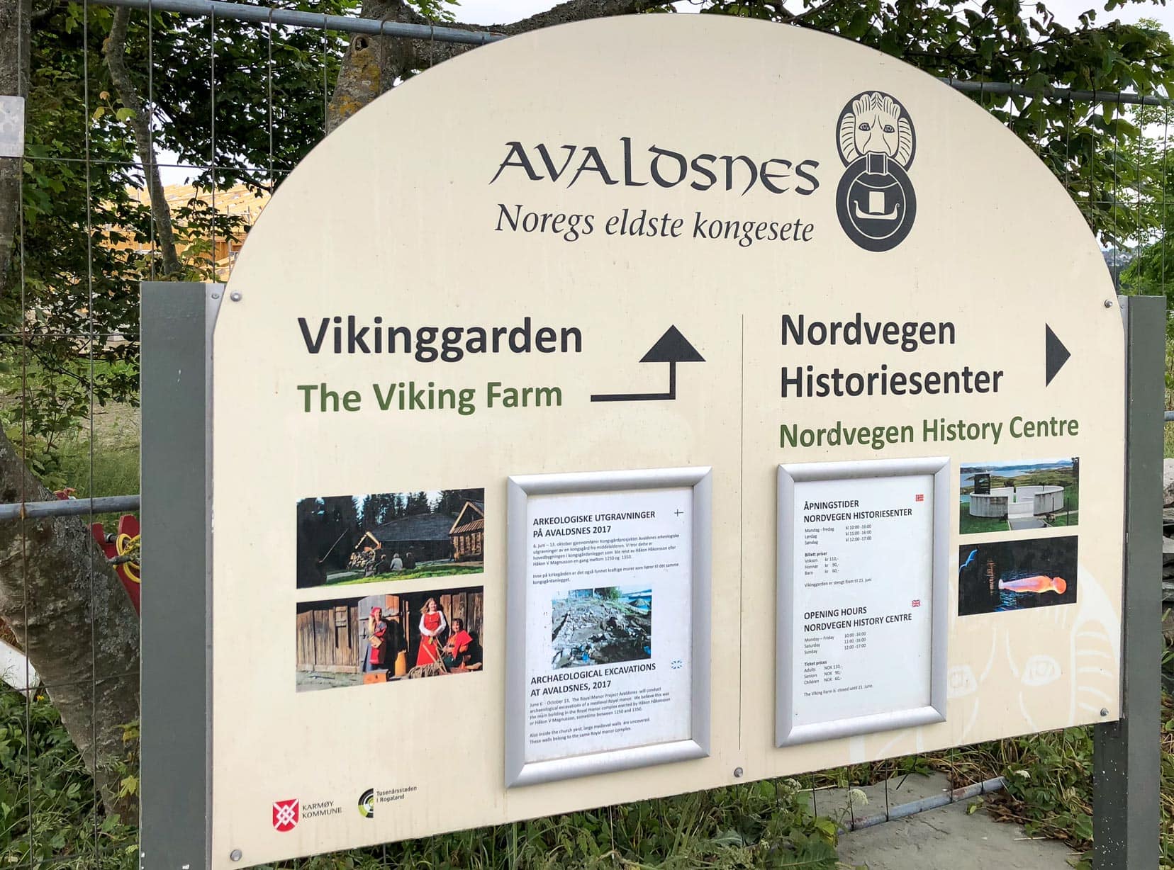 Nordvegen-History-Centre-and-Viking-Farm-sign