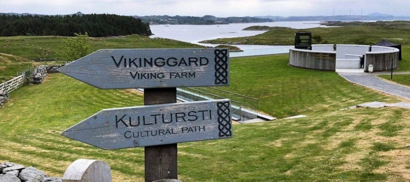 Signs to viking farm at Avaldsnes, Karmoy