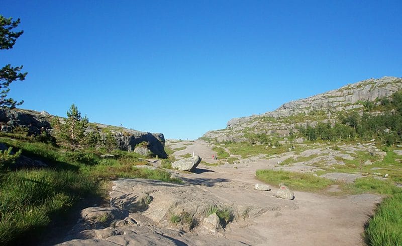 Preikestolen Hike -the  steeper parts of the climb towards Pulpit Rock are interspersed with gentler paths.