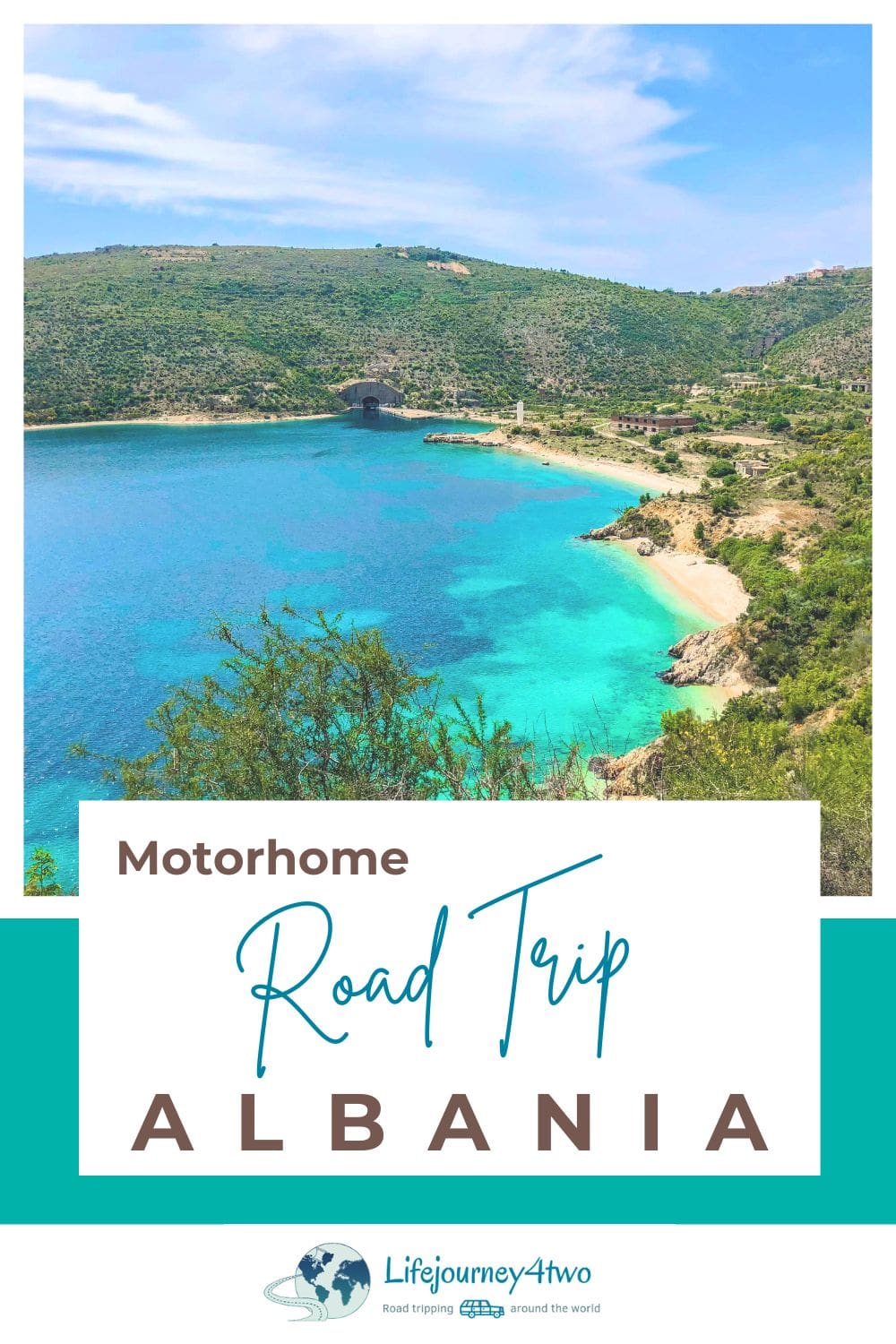 Campervanning in Albania pinterest pin