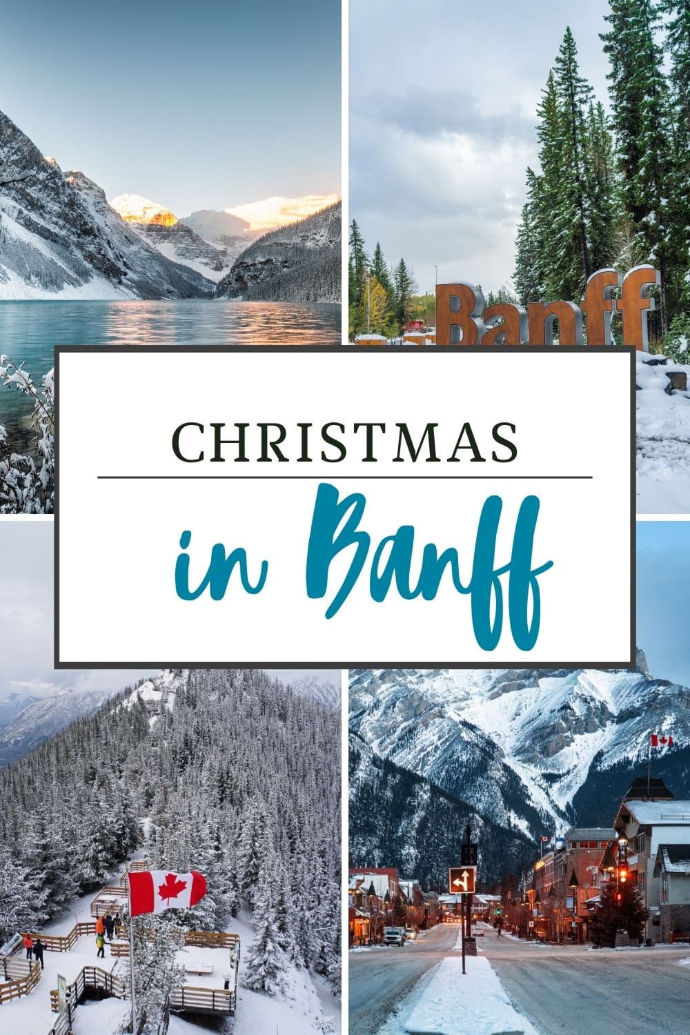 Christmas in Banff Pinterest Pin