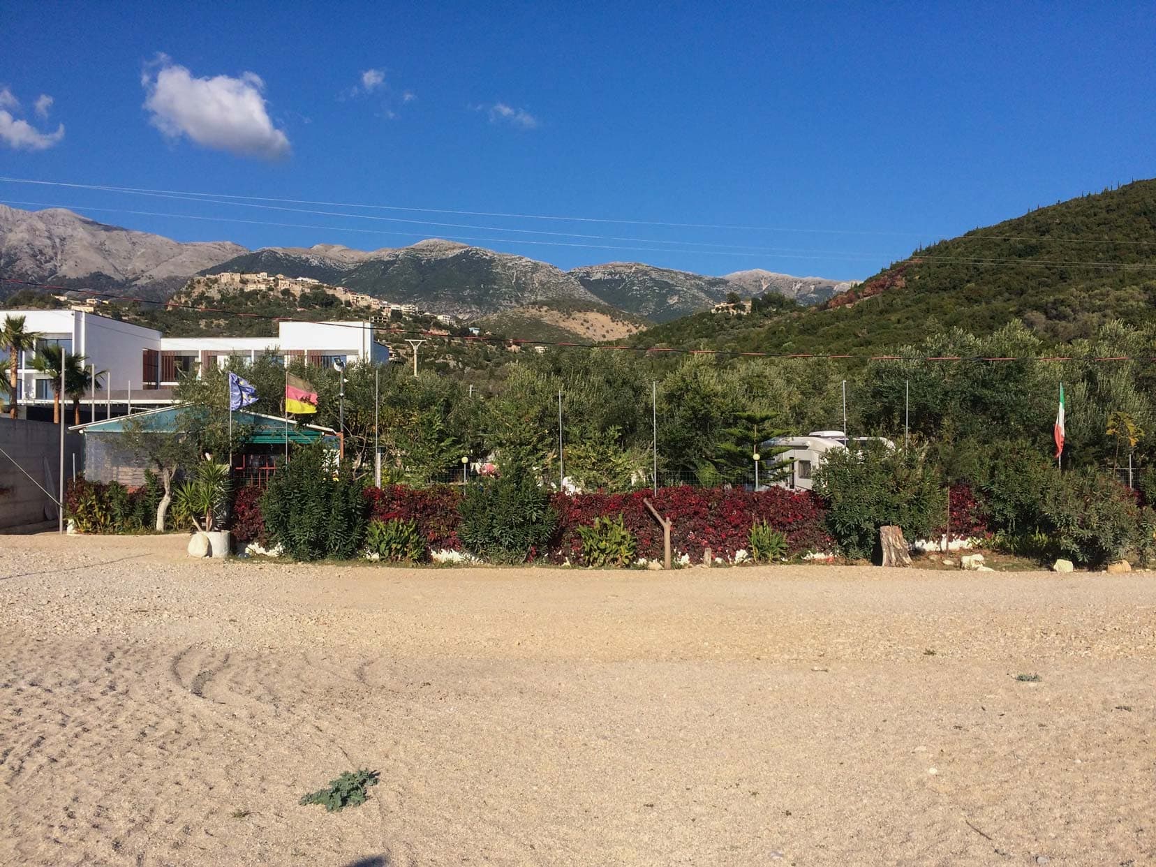 campervanning-in-Albania-beach-himare-