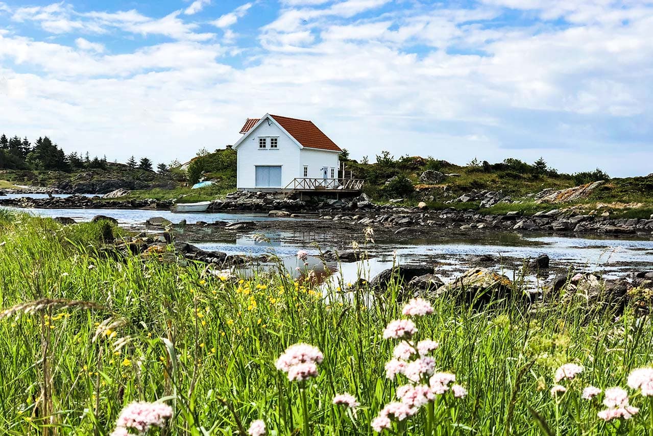 Boat hut near the shore at Skudeneshavn, Karmoy