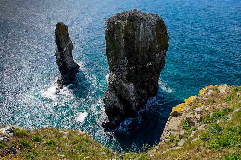 The rock stacks at Castlemartin in Wales