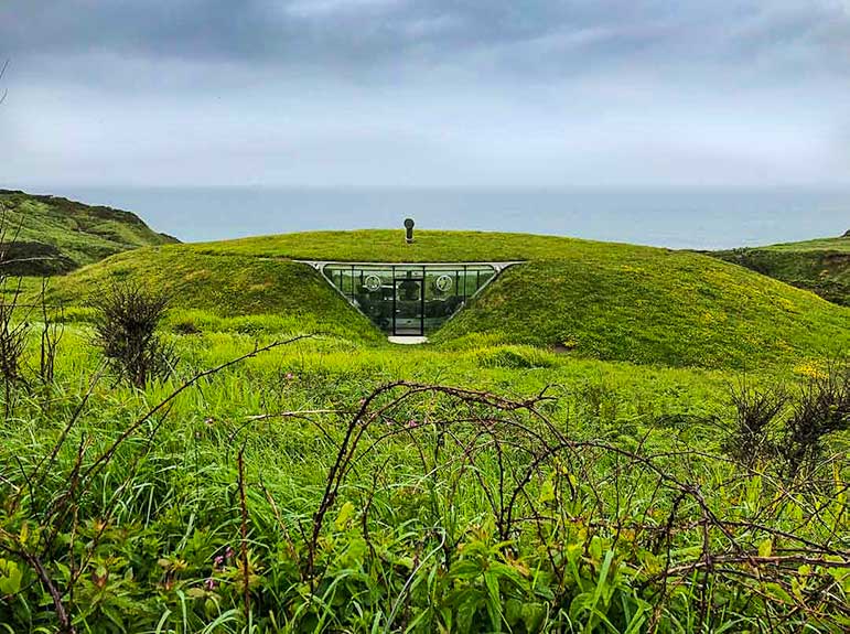 View of the tellytubby house just off the coastal path in south west Wales