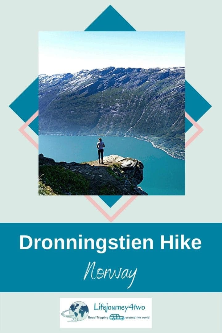 Dronningstien HIke pinterest pin