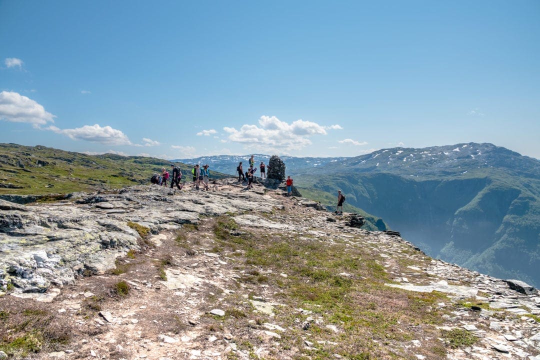 Rocky flat terrain amongst mountains