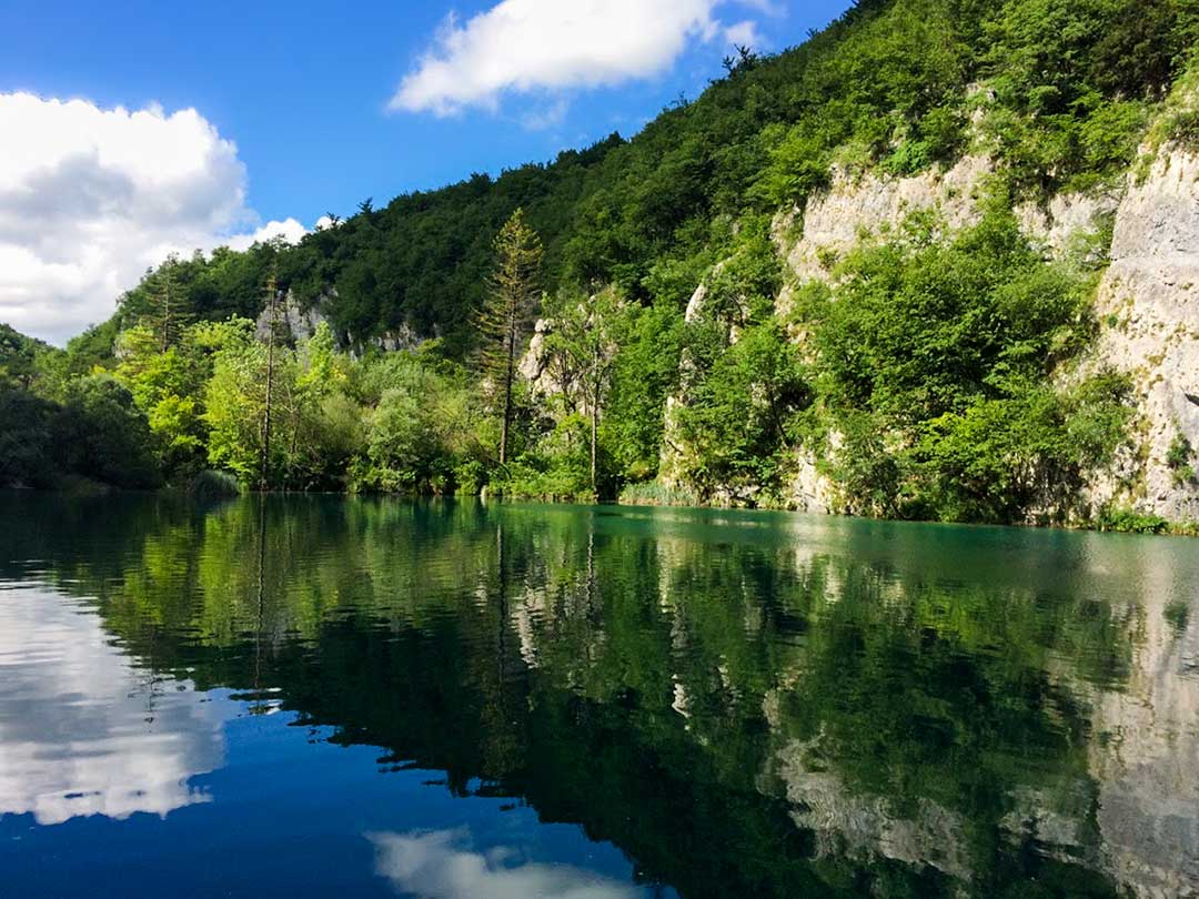 Plitvice Lakes lake and forest, Croatia 