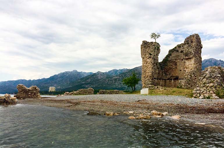 Vecka Kula tower on the beach at Starigrad, Croatia