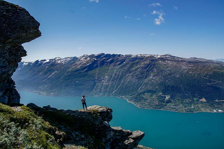 Hiking Norway -Dronningstien Hike view across the fjord