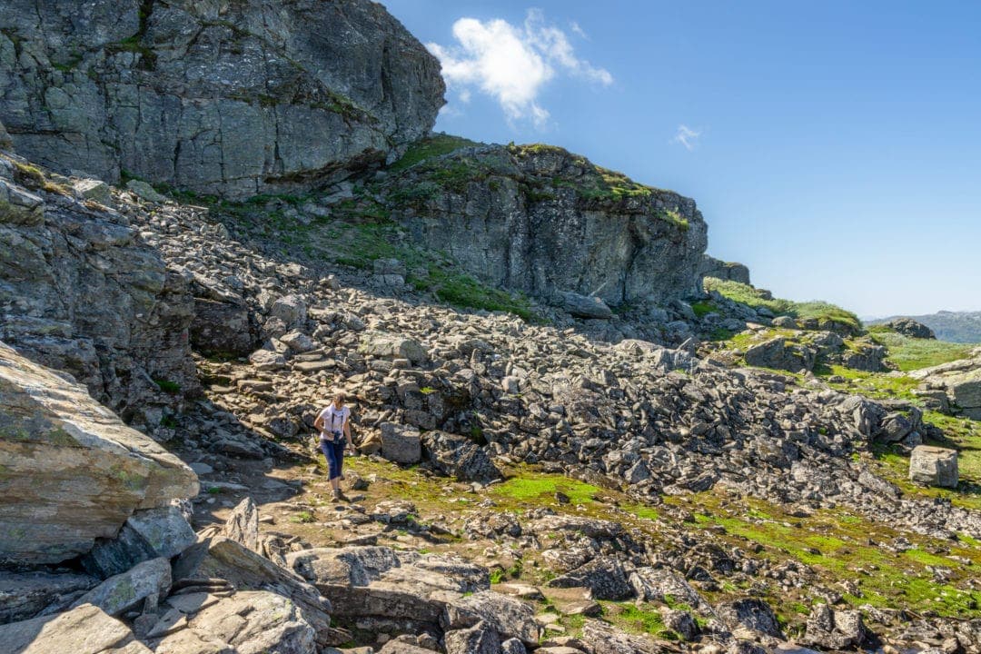 rocky part of a mountain trail