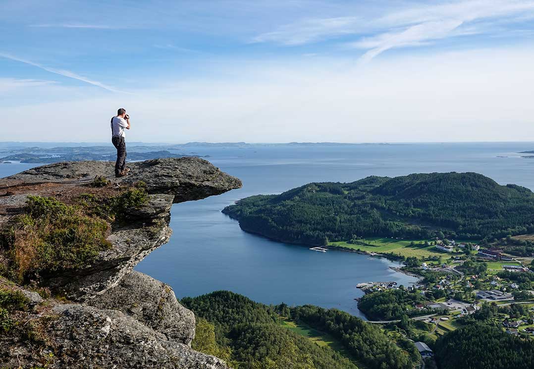 Lars stood on Himakana overlooking fjords