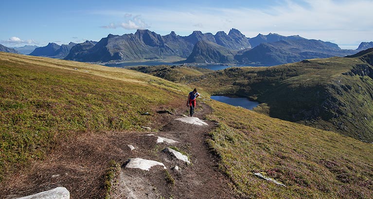 Final uphill part of Ryten Lofoten hike