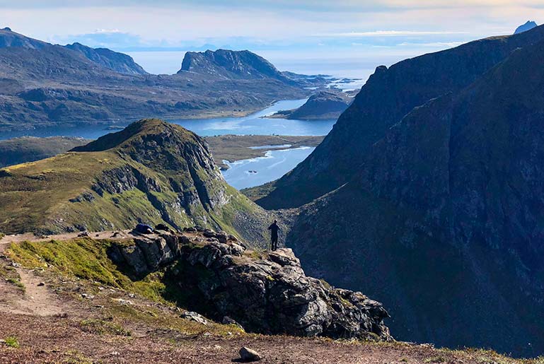 Ryten Lofoten view from the viewpoint at the top