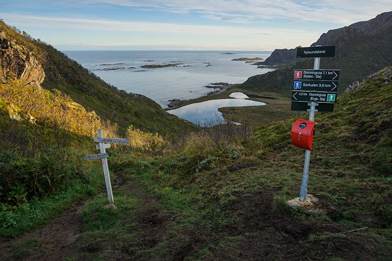 Passing the original junction point on the way back to Nyksund