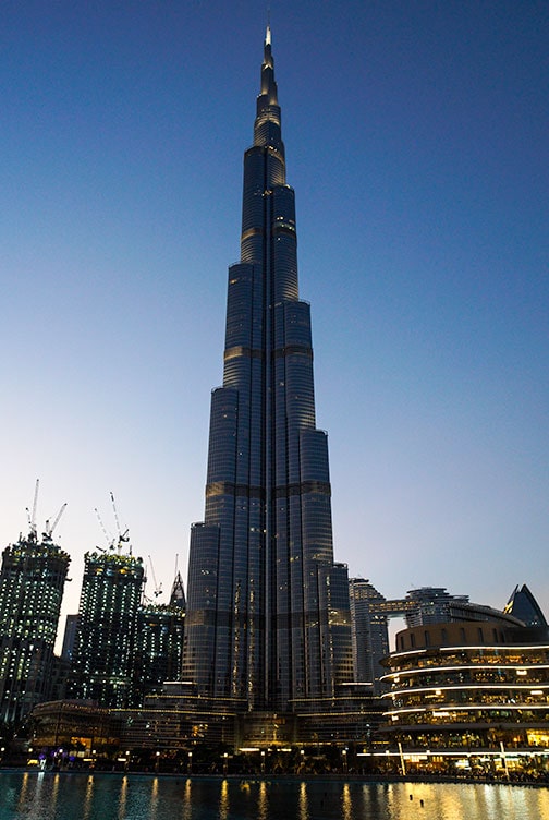 The different faces of Burj Khalifa, the world's tallest building.
