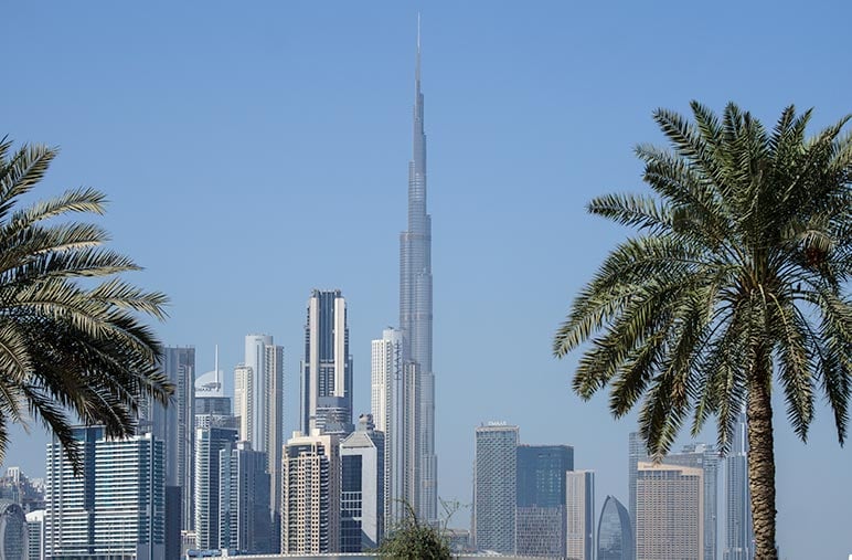 Dubai Skyline with Burj Khalifa Centrepiece