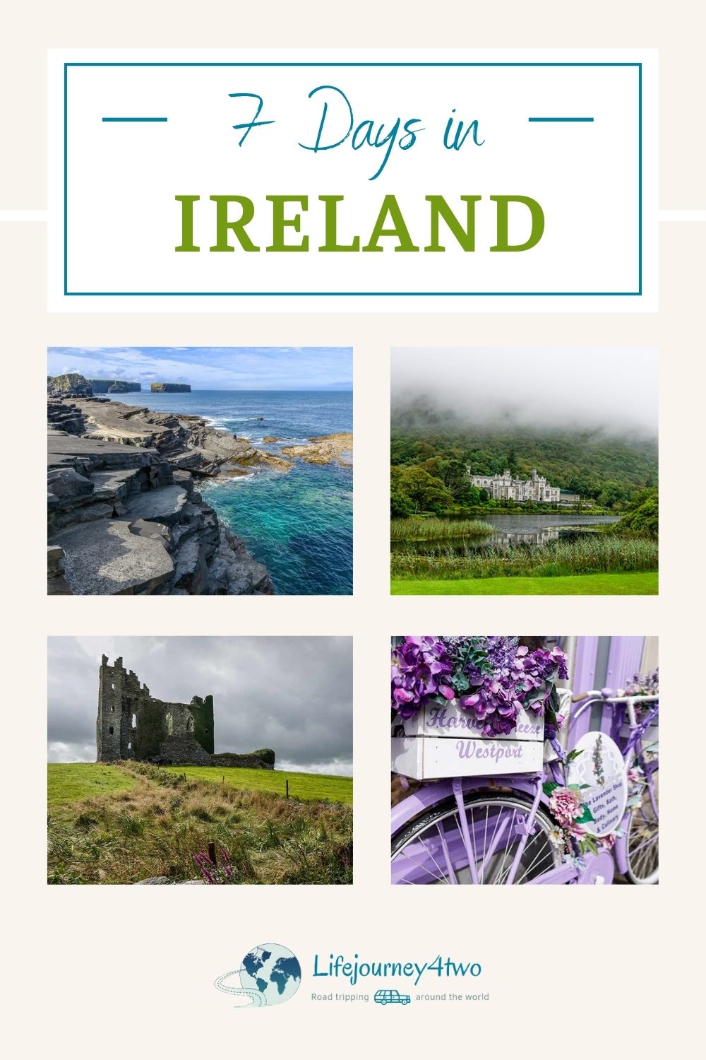 Ireland 7 day itinerary Pinterest pin