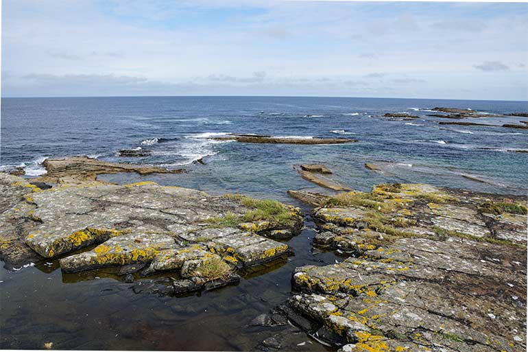 Natural rock pools close by the shore
