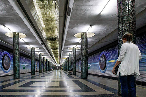 Tashkent metro subway station uzbekistan - one of many awesome places to visit in tashkent
