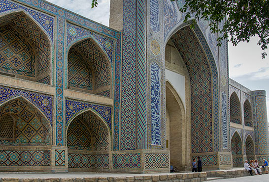 Things to do in Bukhara: Beautiful mosaics on the Nadir Devon Begi Madrasah