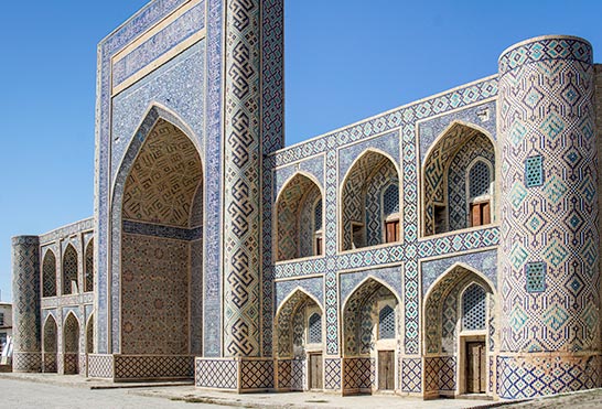 madrasah with coloured mosaics