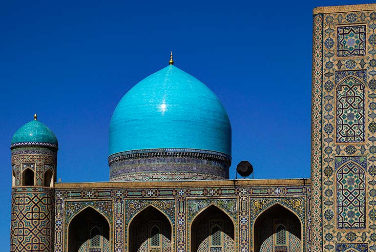 Blue domed Uzbekistan Madrassah