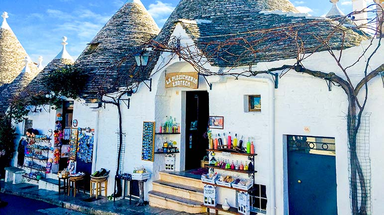 Rione Monti Trulli as shops in Alberobello