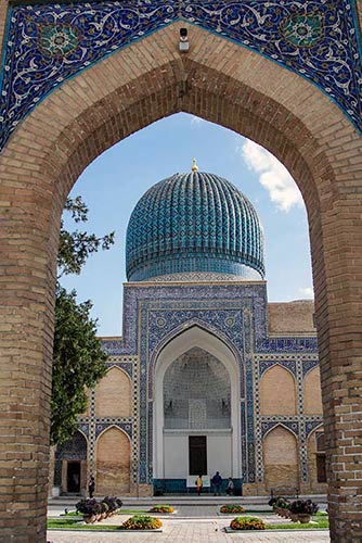 Mausoleum entrance through typical archway
