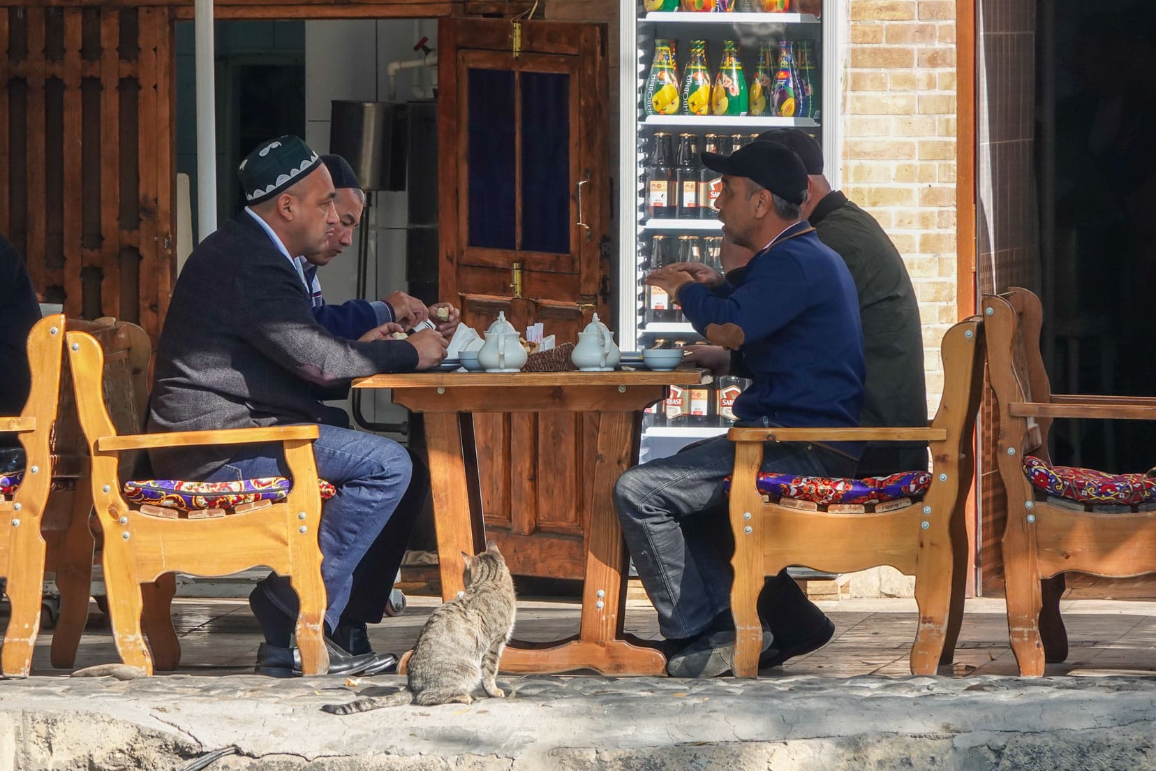 Uzbek-tea-with locals