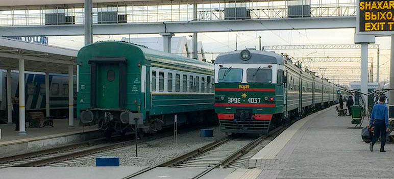 Uzbekistan train station