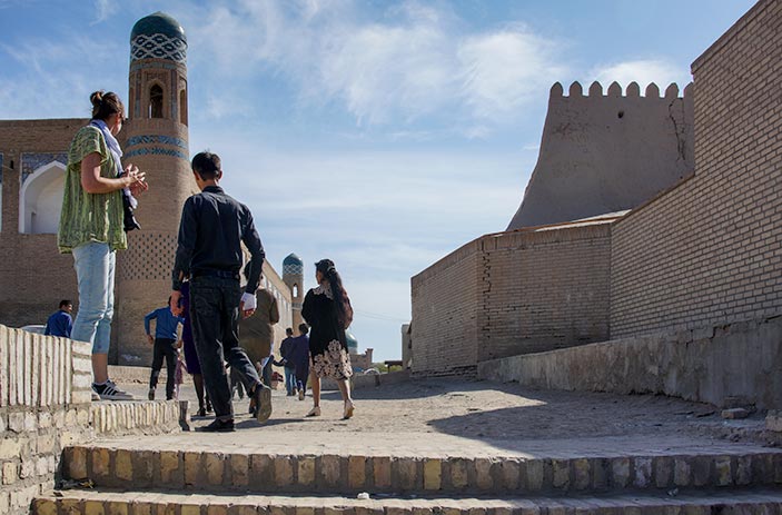 Free entrance point near Khiva's western gate
