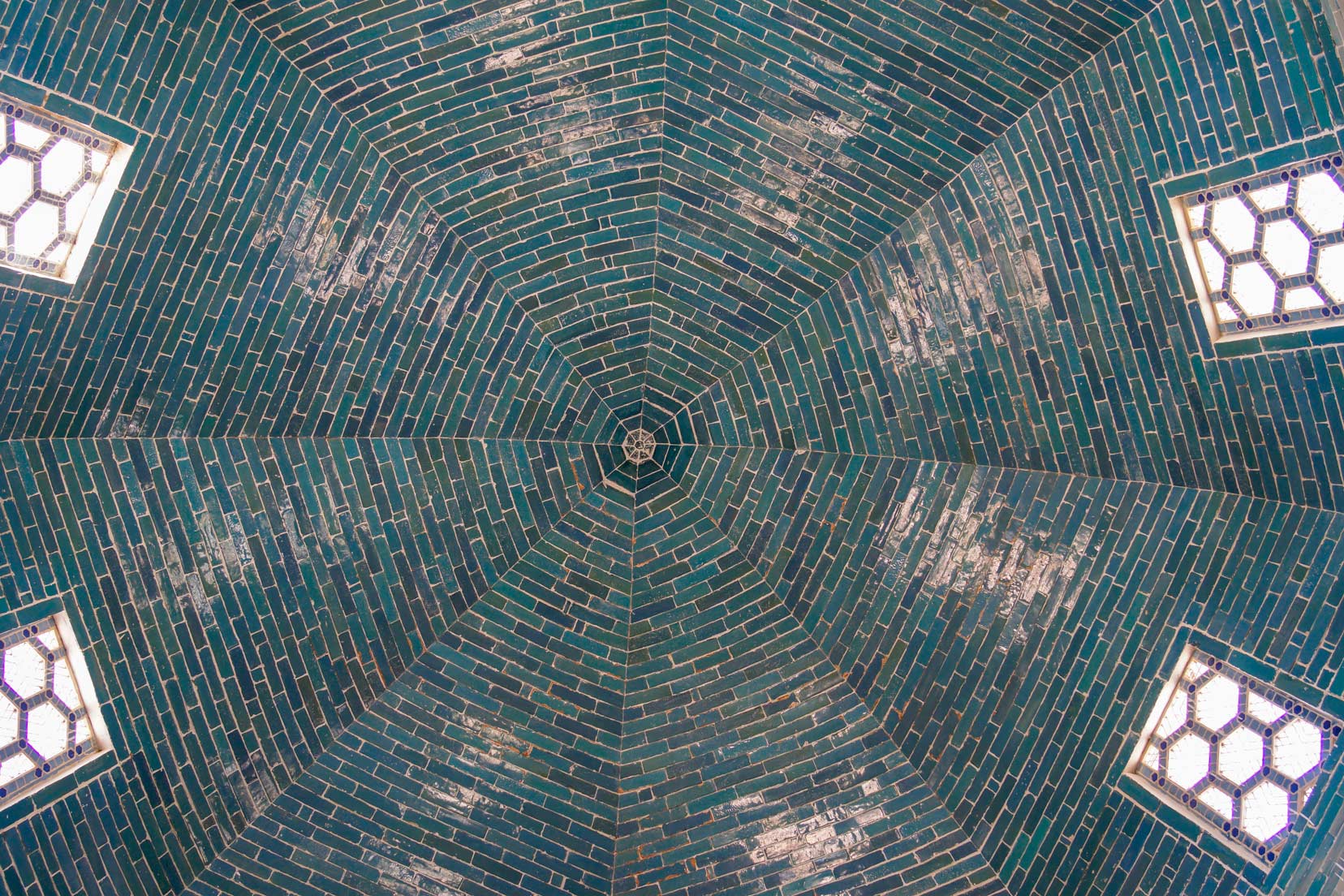 Mausoleum of Muzlum- Sulu-Khan interior tiled dome 