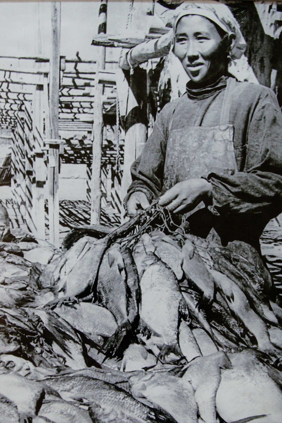 Worker at the local fish factory