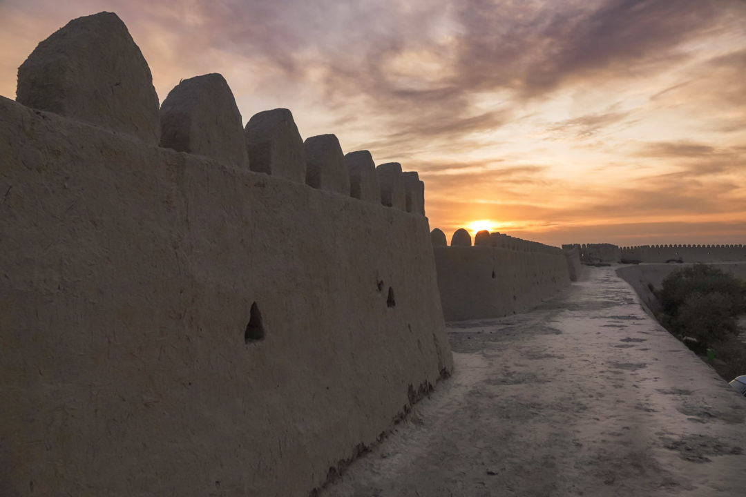 sunrise-over-Khiva's-walls