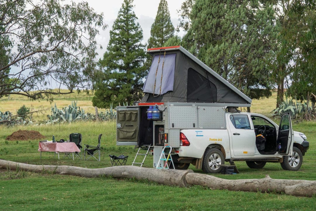 4x4 camping at a campsite