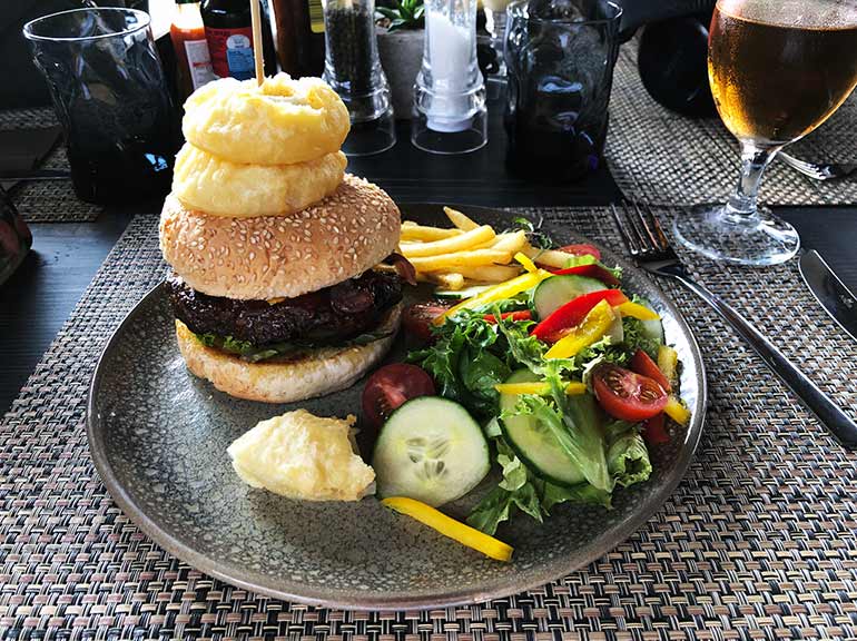 Neck and Deck Burger at the Rhino and lion Nature Reserve