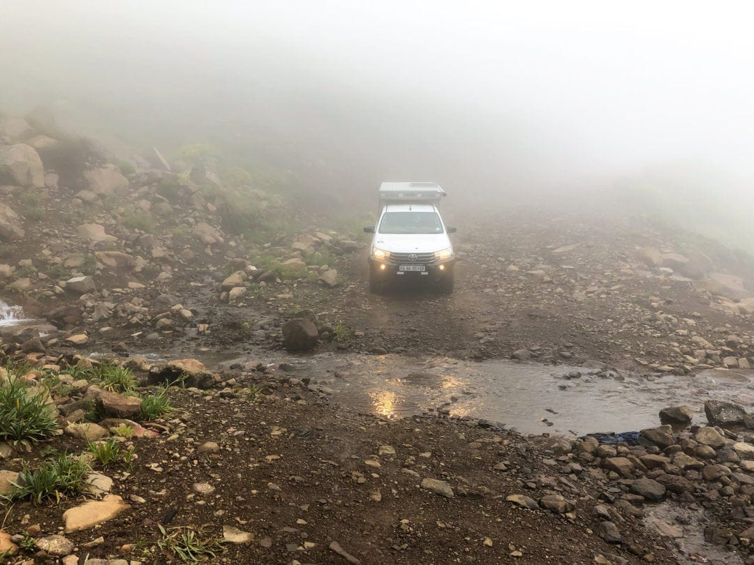 water crossing with the hilux.