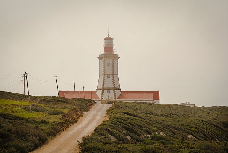 Cabo Espichel Lighthouse in the mist 