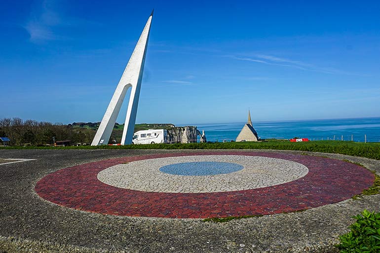 White Bird Memorial in the shape of an aircraft  - Normandy road trip