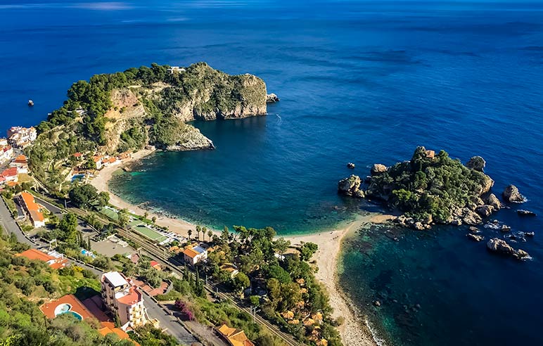 Isola Bella Sicily - a pretty bay with small island