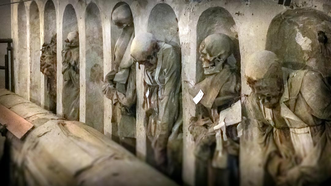 Palermo Catacombs Header photo - decaying corpses