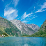 fjord and surrounding mountains
