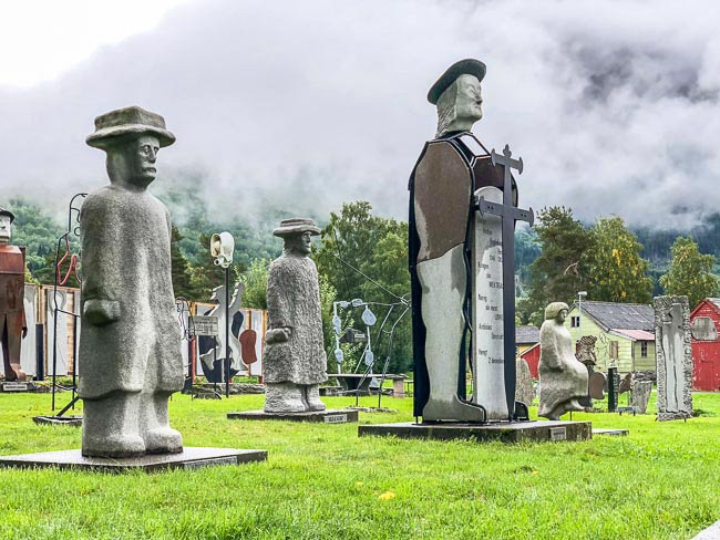 Park of concrete human figures