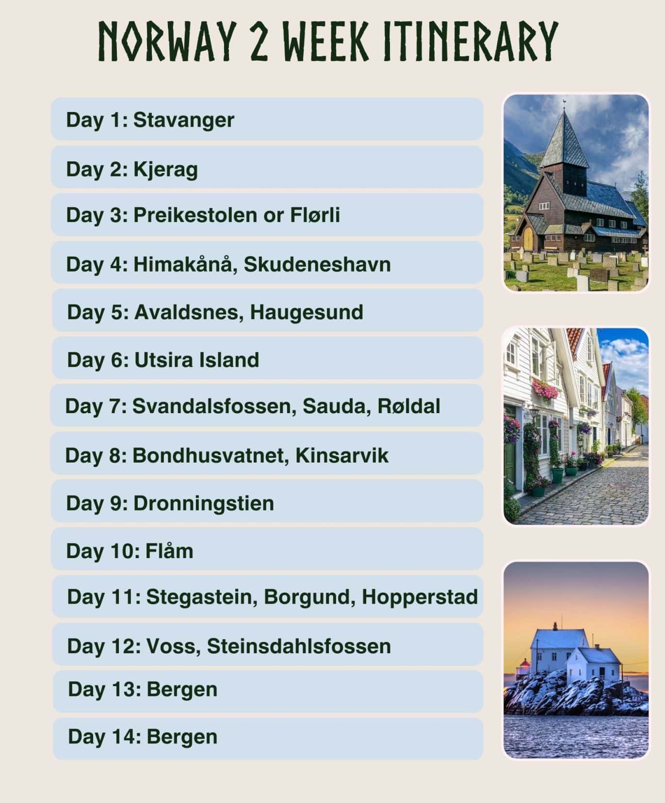 Norway 2 Week Itinerary - Epic Stavanger To Bergen Road Trip