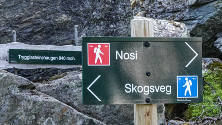 Nosi hiking sign
